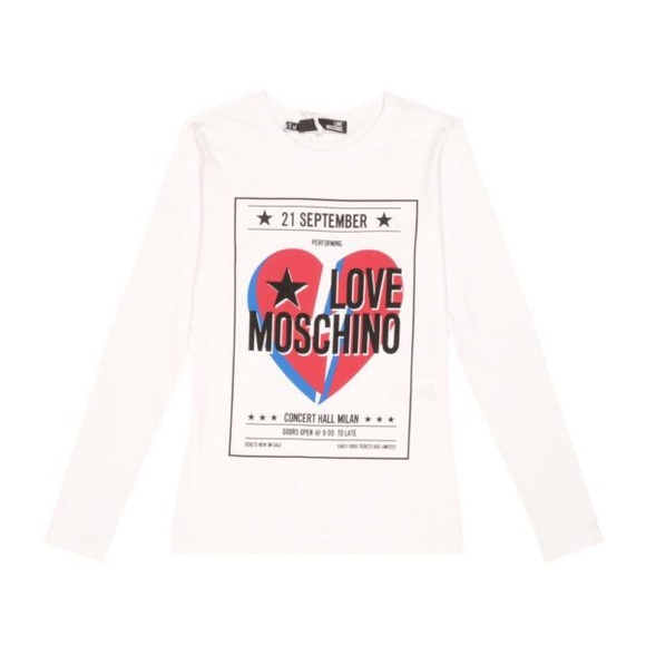 Rare LOVE MOSCHINO Graphic Long Sleeve Tee - Picture 3 of 5